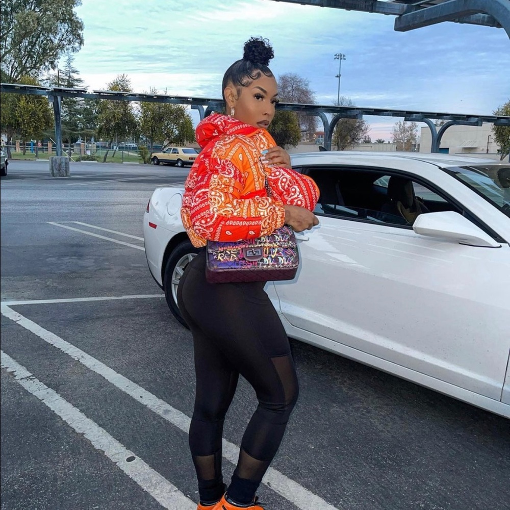 AZALEA WANG PAISLEY PUFFER JACKET